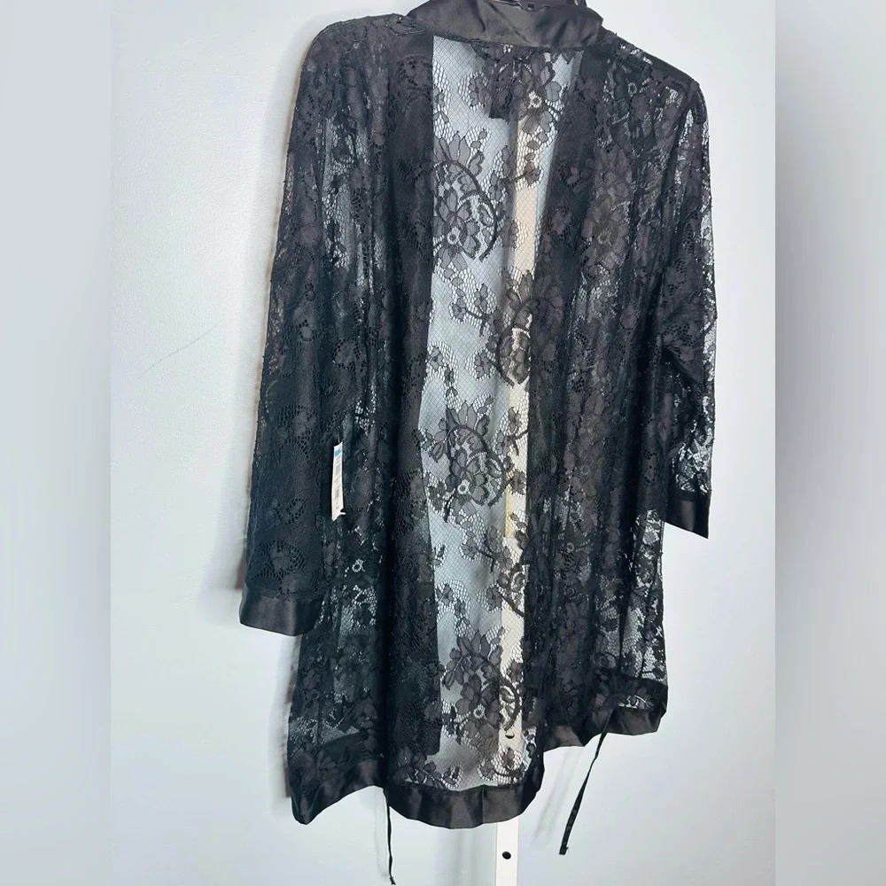❤️Ann Summers NWT The Dark Hours Robe Black Plus size medium - Picture 4 of 4